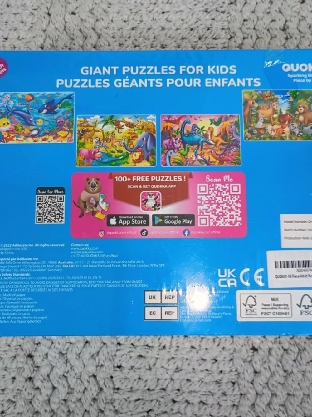 NWT Quokka Unicorn Wonderland 2x3 ft Giant Floor Puzzle